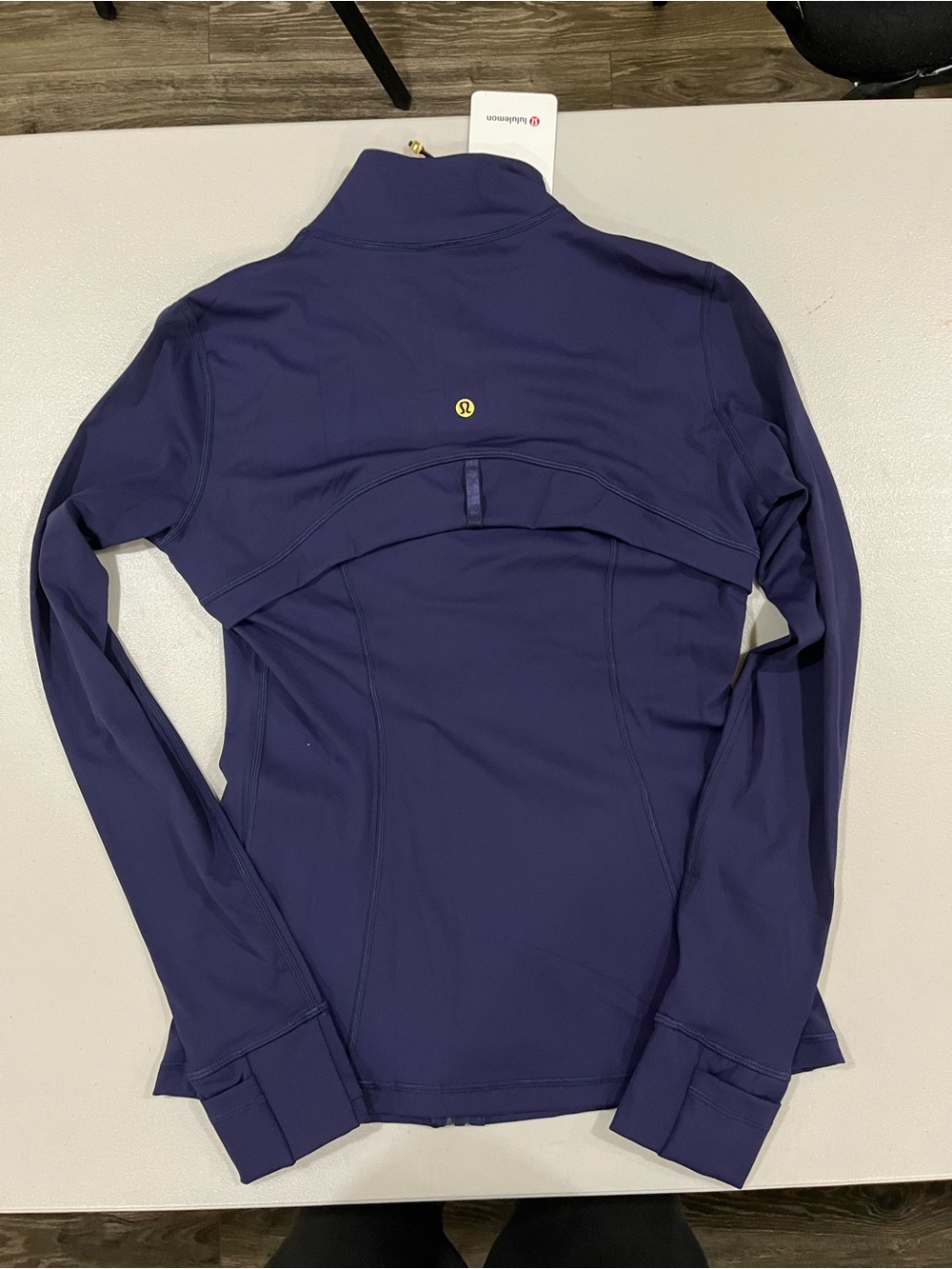 Lululemon Midnight Blue Gold Zip Matching Set Leggings And Define Jacket Size 8 - Picture 6 of 8